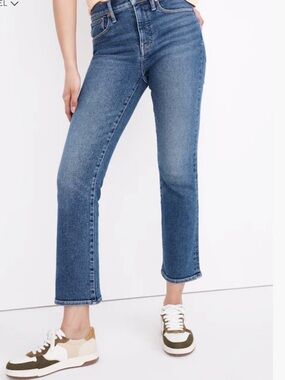Madewell Cali Demi Boot Jeans 26 Crop Flare Stretch Dorrance Wash TENCEL™ Denim